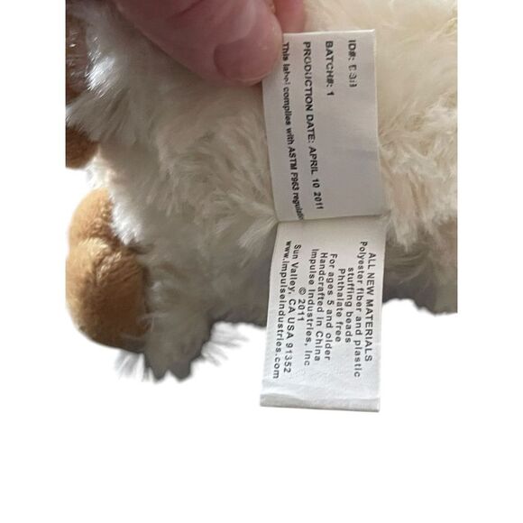 Big Eyed Babies Brown White Sheep Plush Stuffed Animal Collectible Toy 8" - Picture 4 of 8